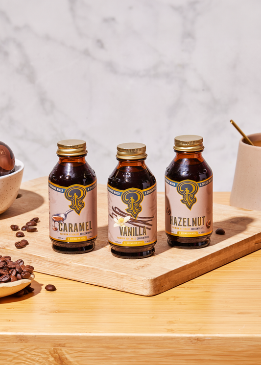 Coffee Syrups Gift Set - Vanilla, Hazelnut, Caramel | Portland Syrups