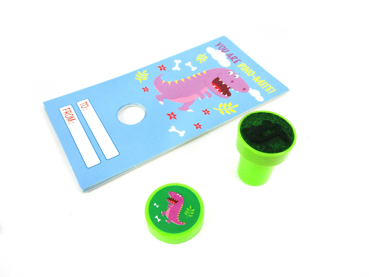 Dinosaur Stamper and Card Set - 36 Pack | Tiny Mills