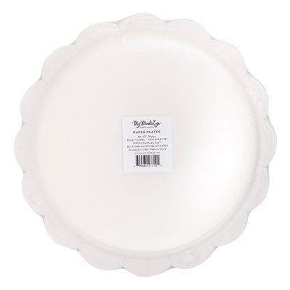 Blue Floral Paper Plate | My Mind's Eye