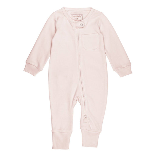 Blush Organic Zip Romper | L'ovedbaby