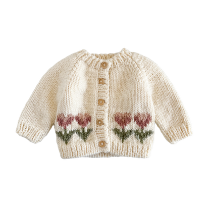 Tulip Flower Cardigan | Figgy Friends