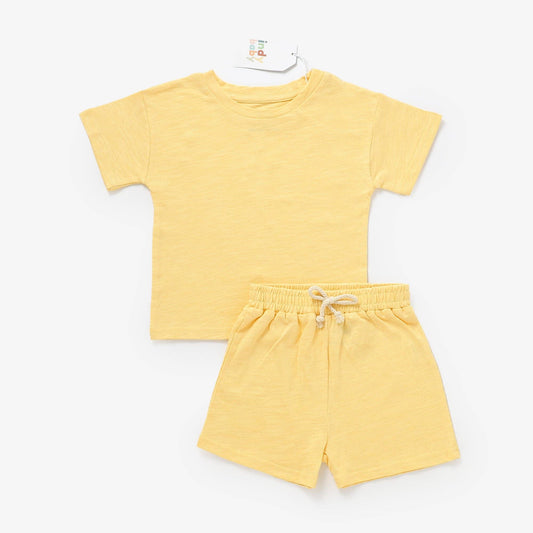 Lemon Yellow Matching Summer Set | Indy Baby