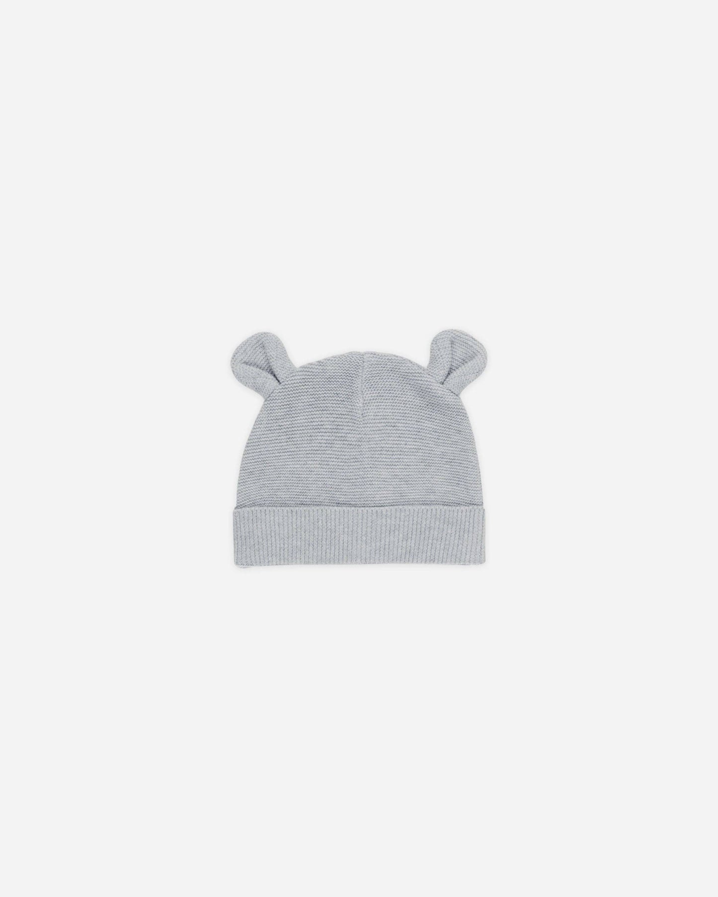 Baby Bear Beanie - Heathered Dusty Blue | Quincy Mae
