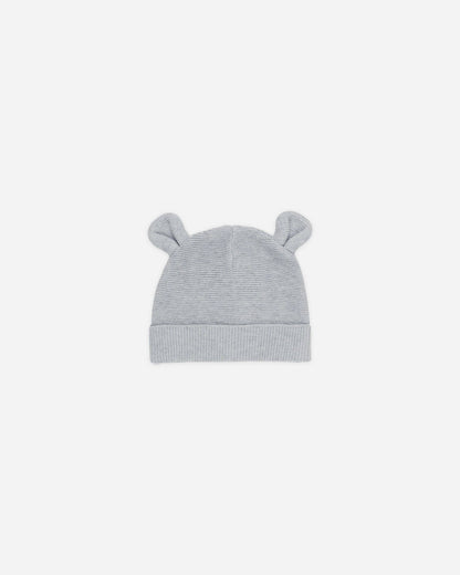 Baby Bear Beanie - Heathered Dusty Blue | Quincy Mae