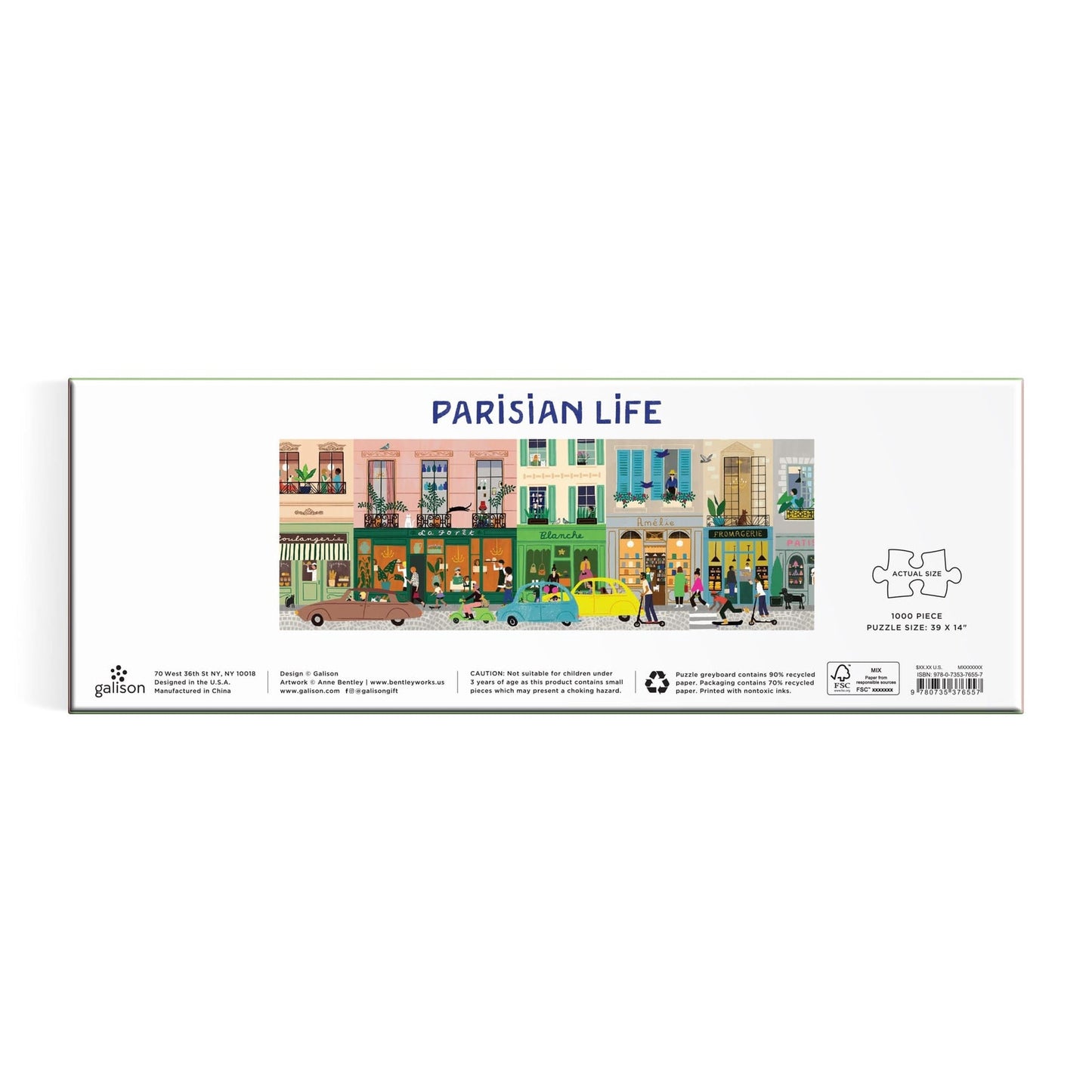 Parisian Life Panoramic 1000 pc Puzzle | Galison