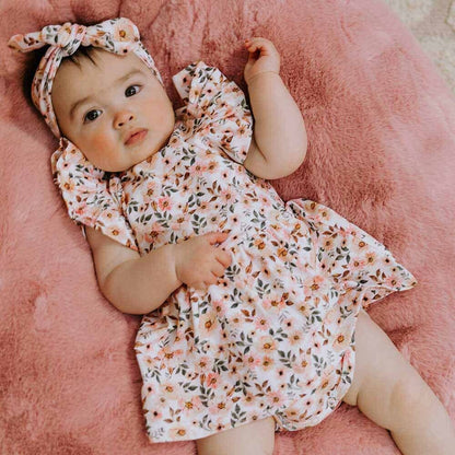 Spring Floral Organic Dress | Snuggle Hunny