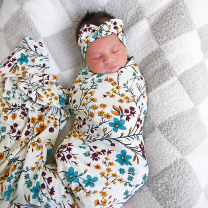 Maren Floral Swaddle Blaket | Gigi & Max
