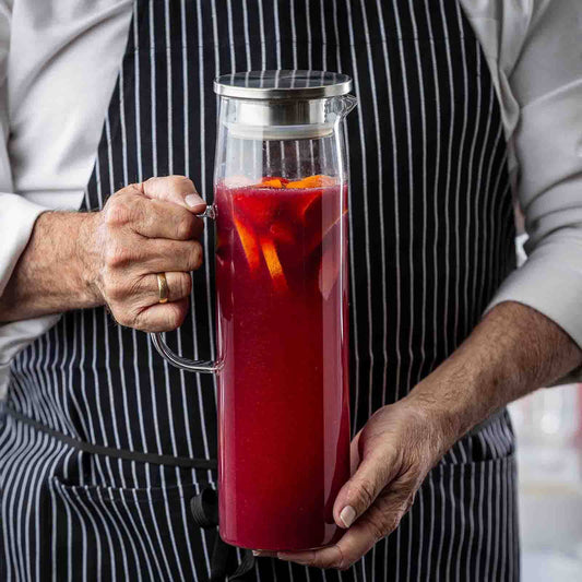 50 oz Glass Pitcher w/ Stainless Lid | TableCraft