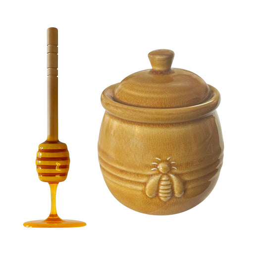 Ceramic Honey Jar and Dipper | Fox Run Brands