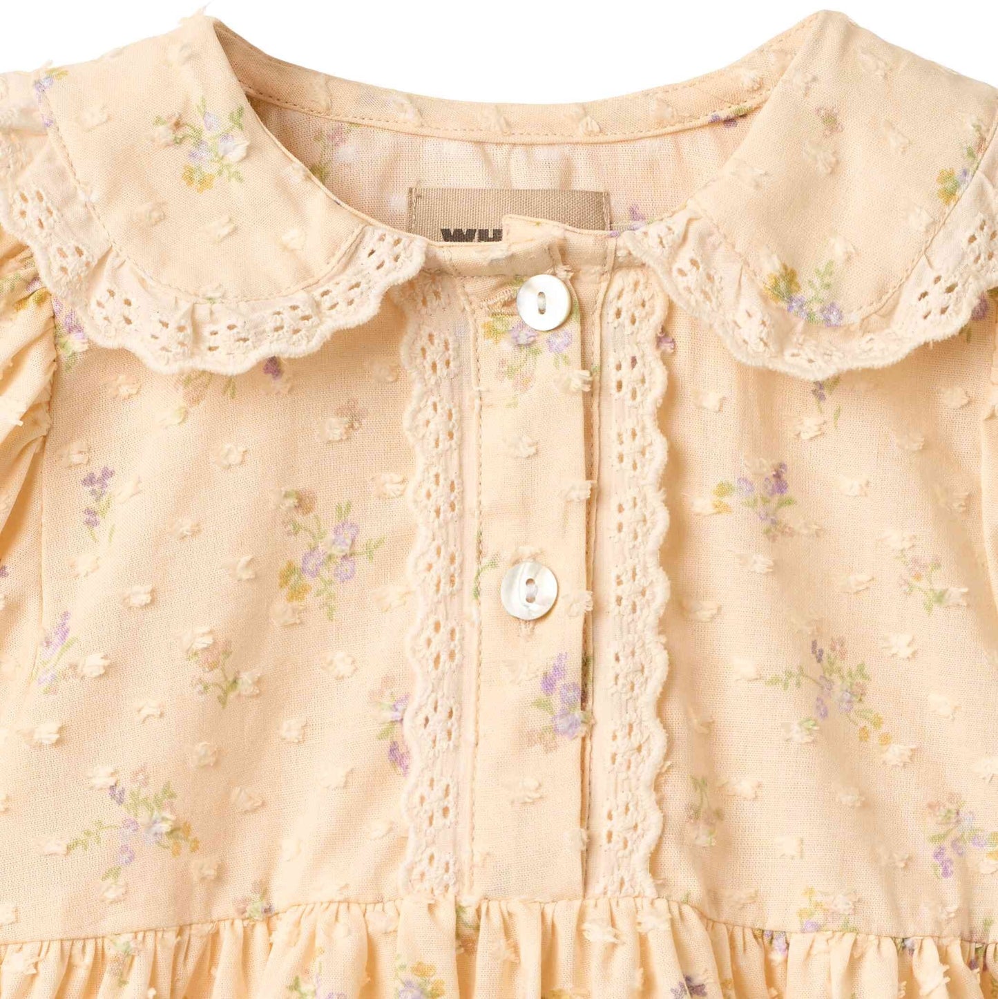 Barely Apricot Flowers Adele Dress | Wheat