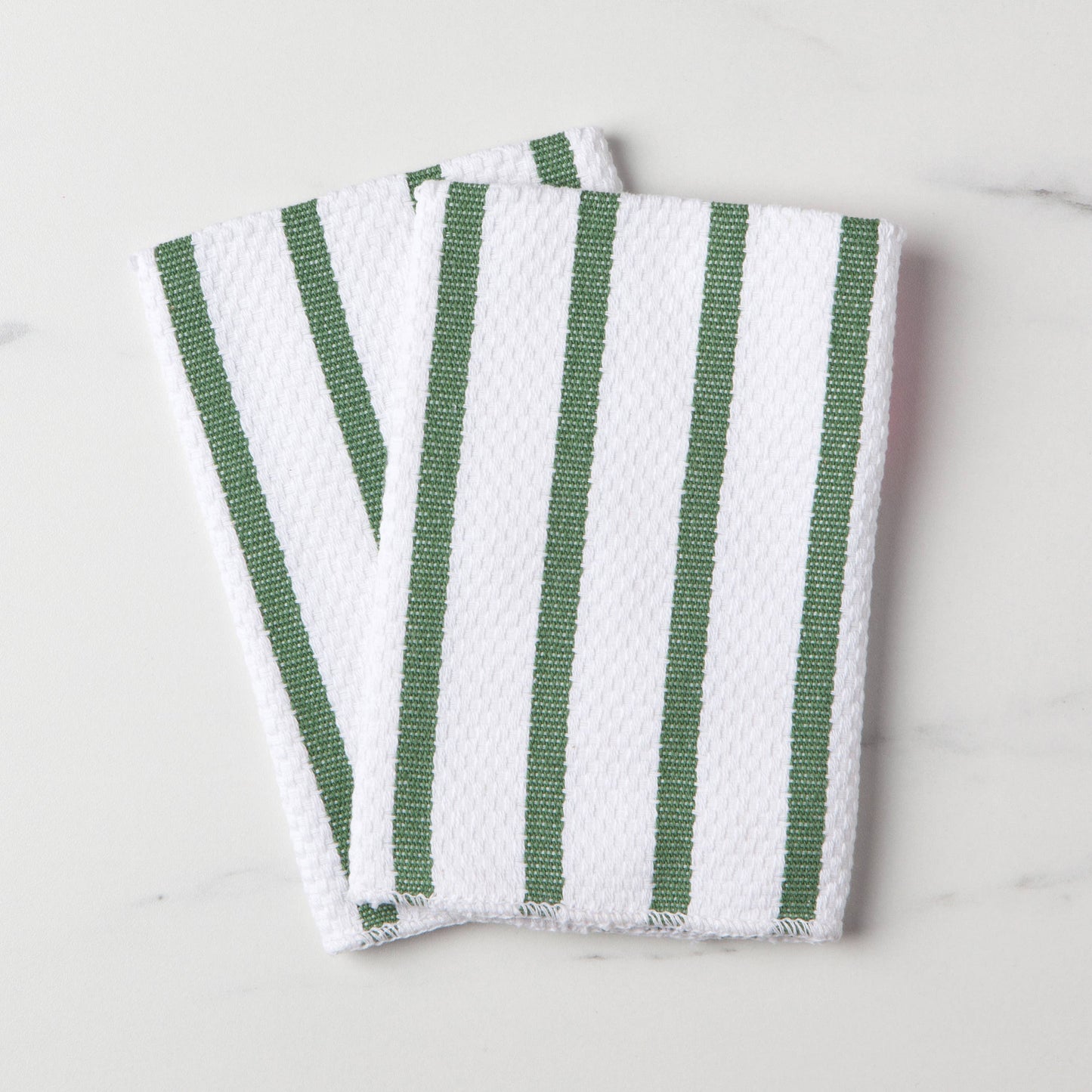 Basketweave Elm Green Dishcloths (Set of 2) | Danica