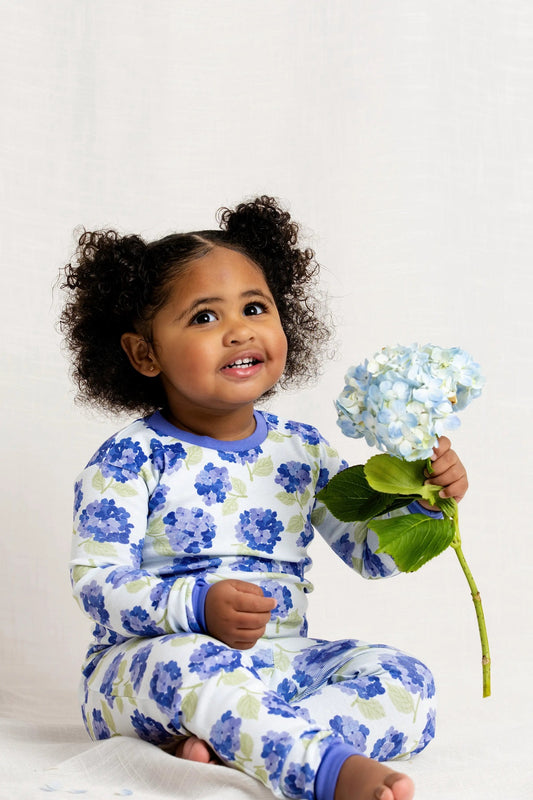 Iris Purple Hydrangeas Pajama Set | Monica + Andy
