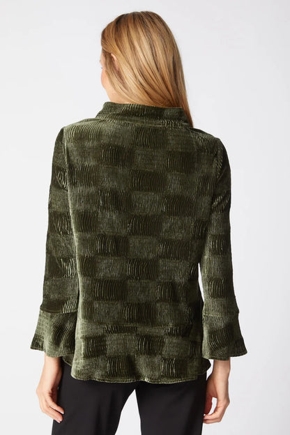 Crinkle Velvet Flounce Shirt | Habitat Clothing