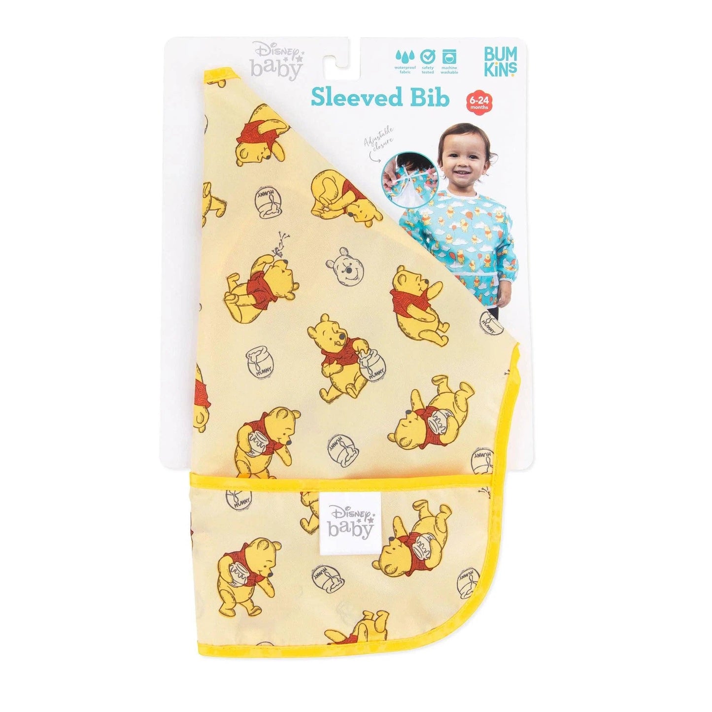 Sleeved Bib: Winnie Loves Hunny | Bumkins