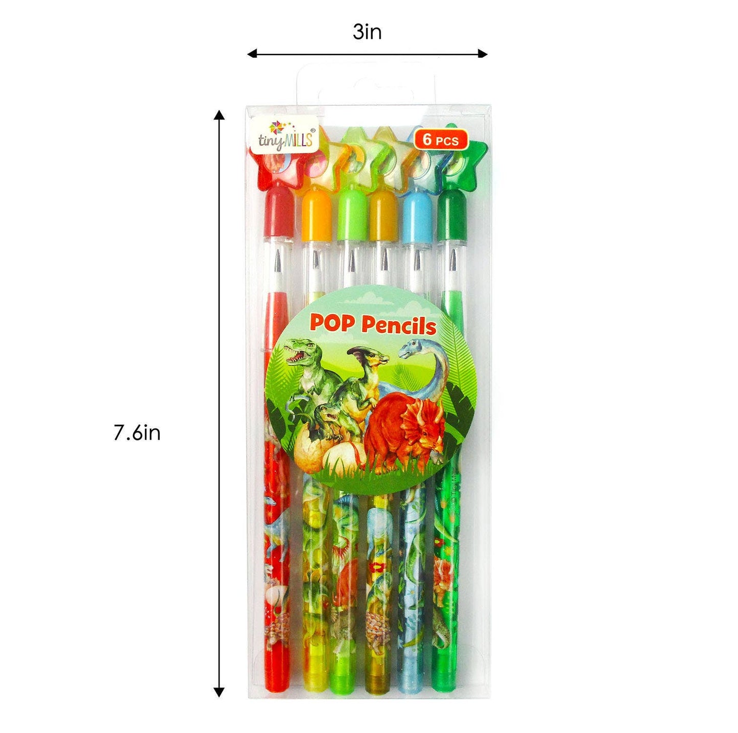6 Pcs Jurassic Multi-Point Pencils | Tiny Mills