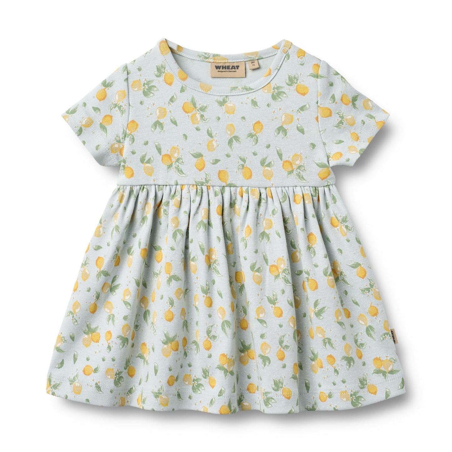 Nova Jersey Dress - Summer Blue Citrus | Wheat