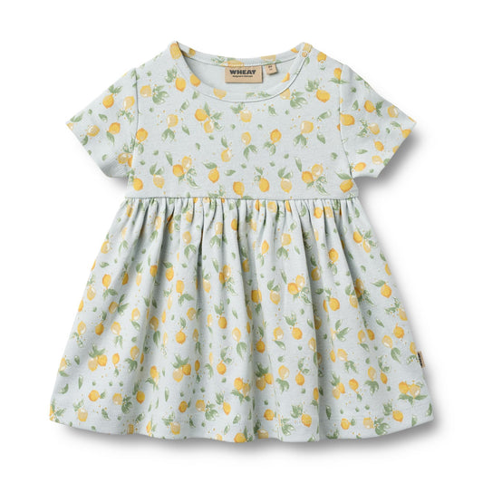 Nova Jersey Dress - Summer Blue Citrus | Wheat