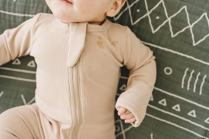 Mushroom Ribbed Footed Romper | Urban Baby