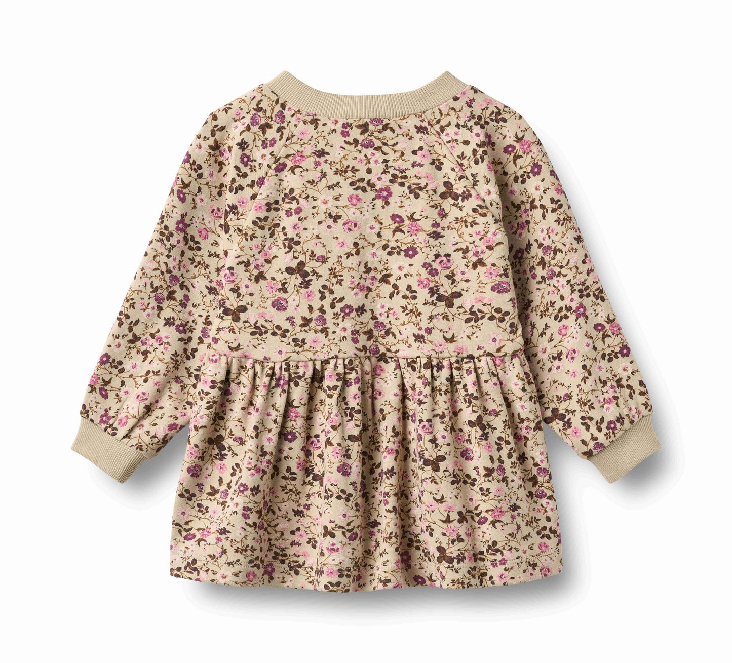 Dorthea Soft Sand Flower Wine Dress | Wheat