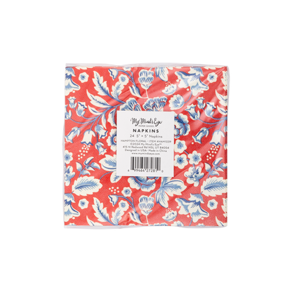 Hamptons Floral Paper Cocktail Napkin | My Mind's Eye