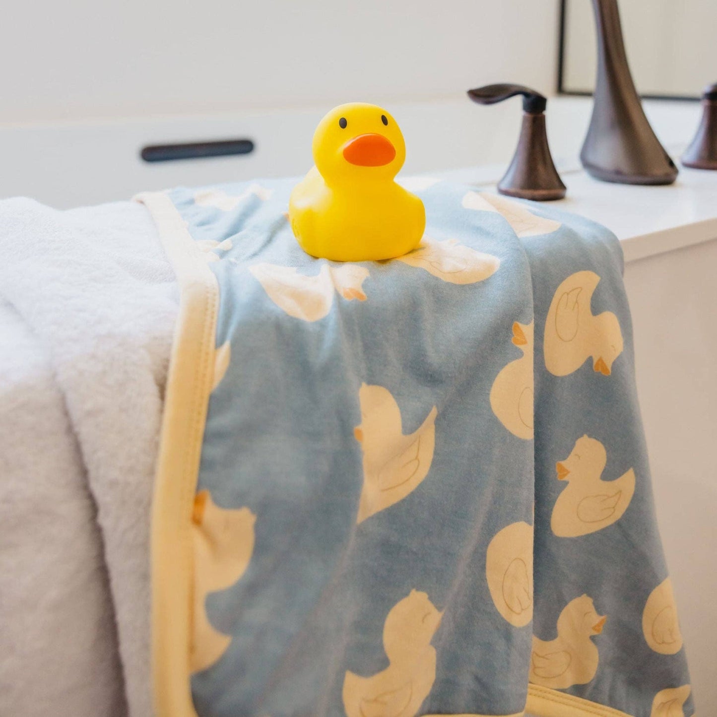 Ducky Premium Baby Knit Hooded Towel | Copper Pearl