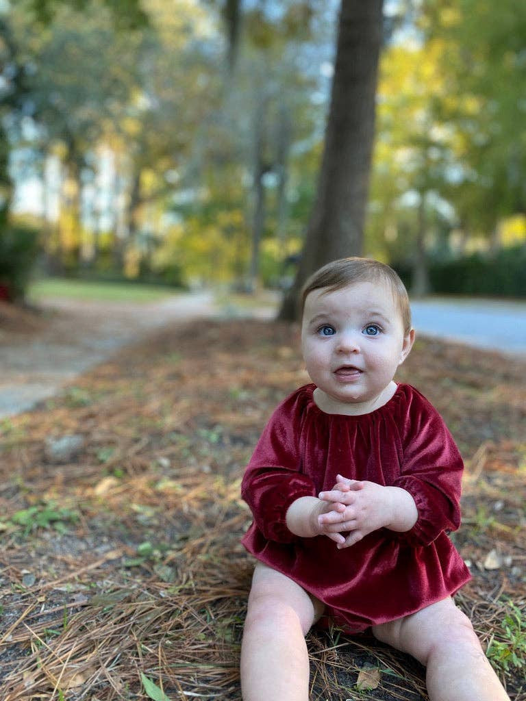Burgundy Daisy Velvet Bubble | Vignette