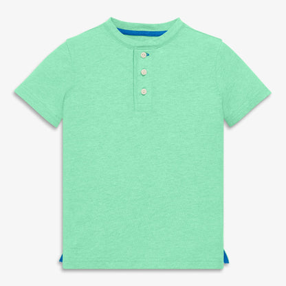Heathered Henley Tee | Primary