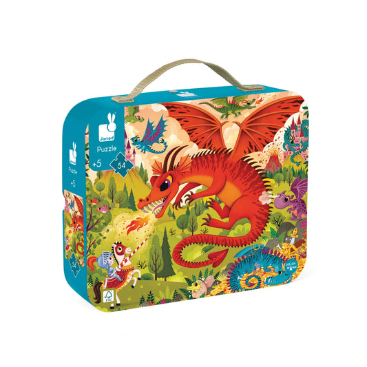 Kingdom of Dragons Suitcase Puzzle - 54 Pieces | Janod