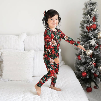 Gloria Floral Ruffle Bamboo Pajama Set | Gigi & Max