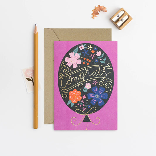 Congrats Balloon Card | Mifkins