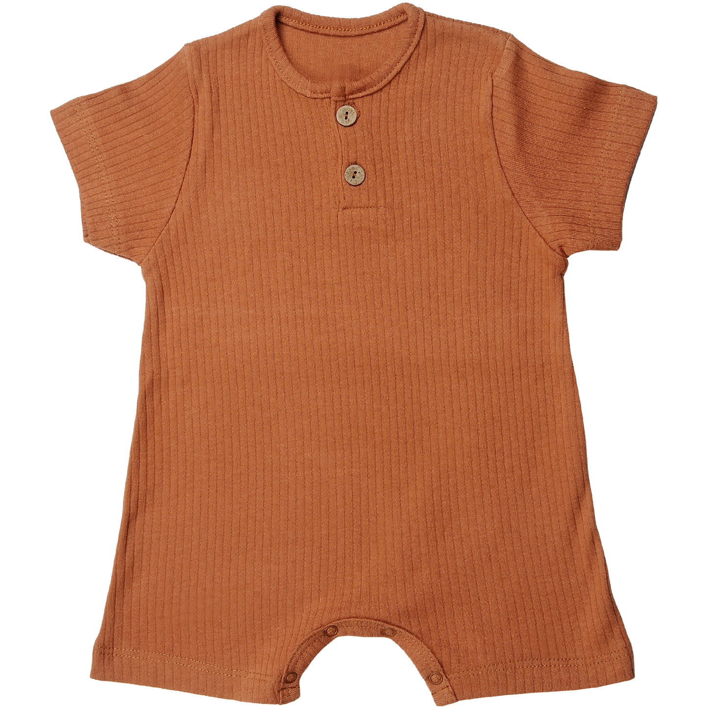 Brown Baby Shortall Romper | Himmelberg Baby