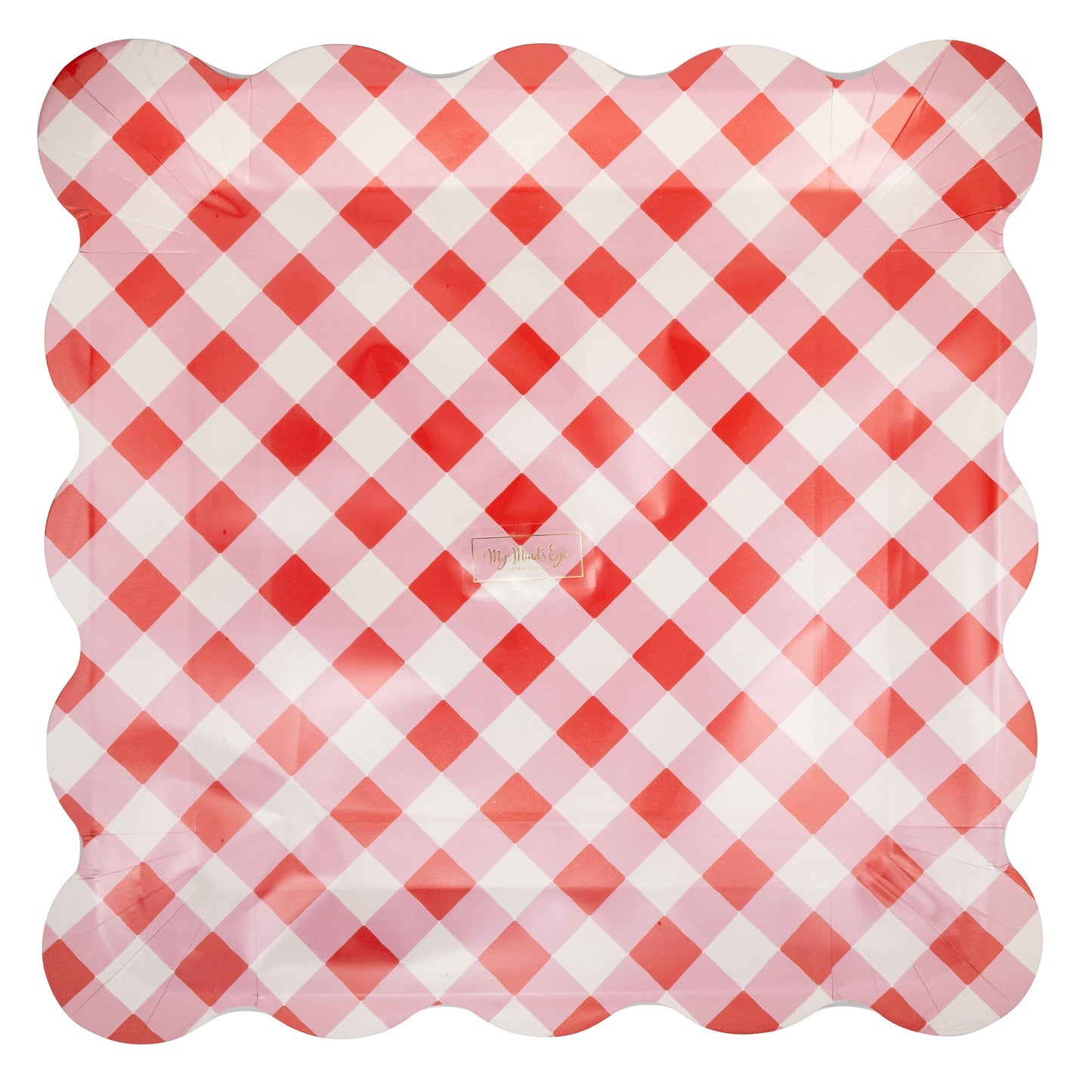 Cherries Gingham Plate | My Mind's Eye