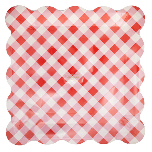 Cherries Gingham Plate | My Mind's Eye