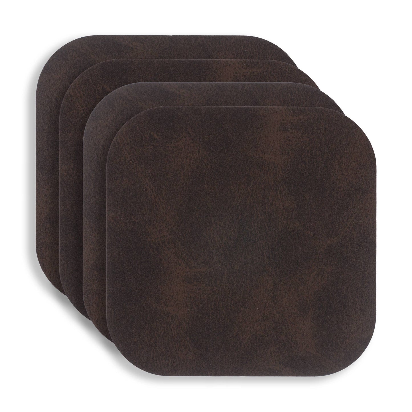 Santiago Faux Leather Coasters - Set Of 4 | KAF Home Coasters