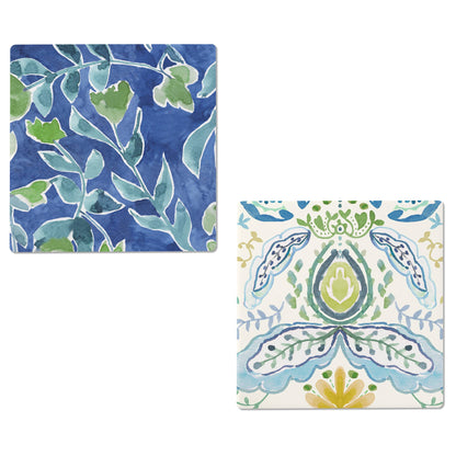 Azure & Ivy Ceramic Coasters | Boston International