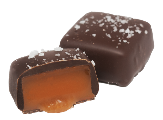 2-Piece Dark Chocolate Salted Caramels | World Wide Gourmet Foods, Inc.