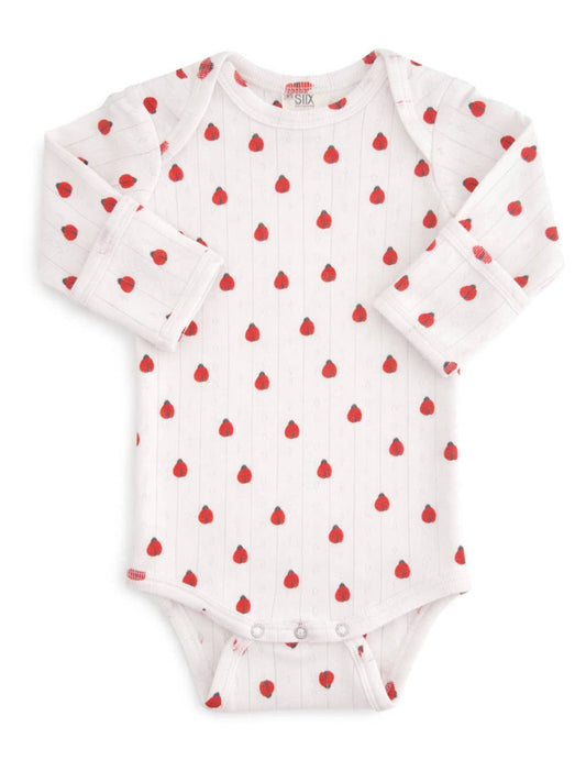 Ladybug Organic Pointelle Bodysuit | Siix Collection