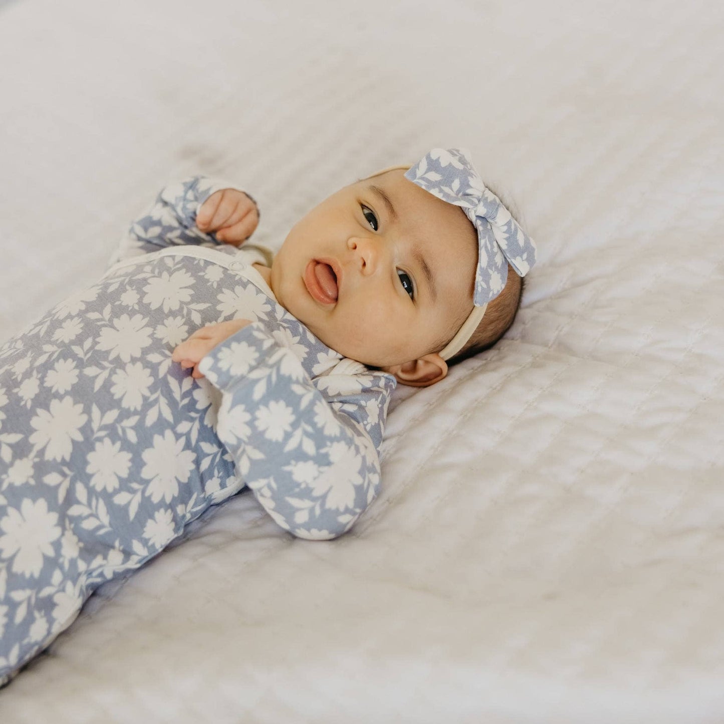 Lacie Newborn Knotted Gown | Copper Pearl