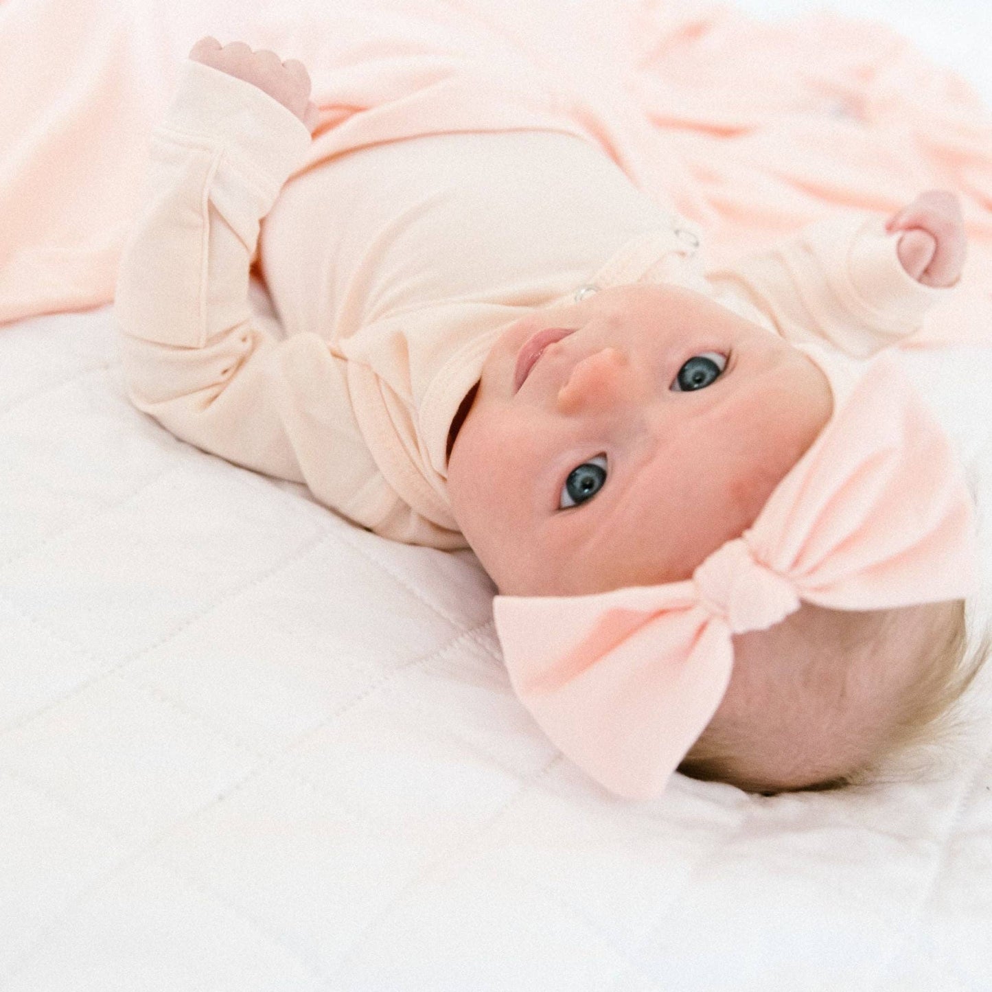 Blush Newborn Knotted Gown | Copper Pearl