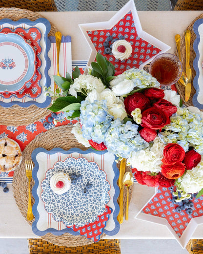 Blue Ditsy Floral Paper Plate | My Mind's Eye