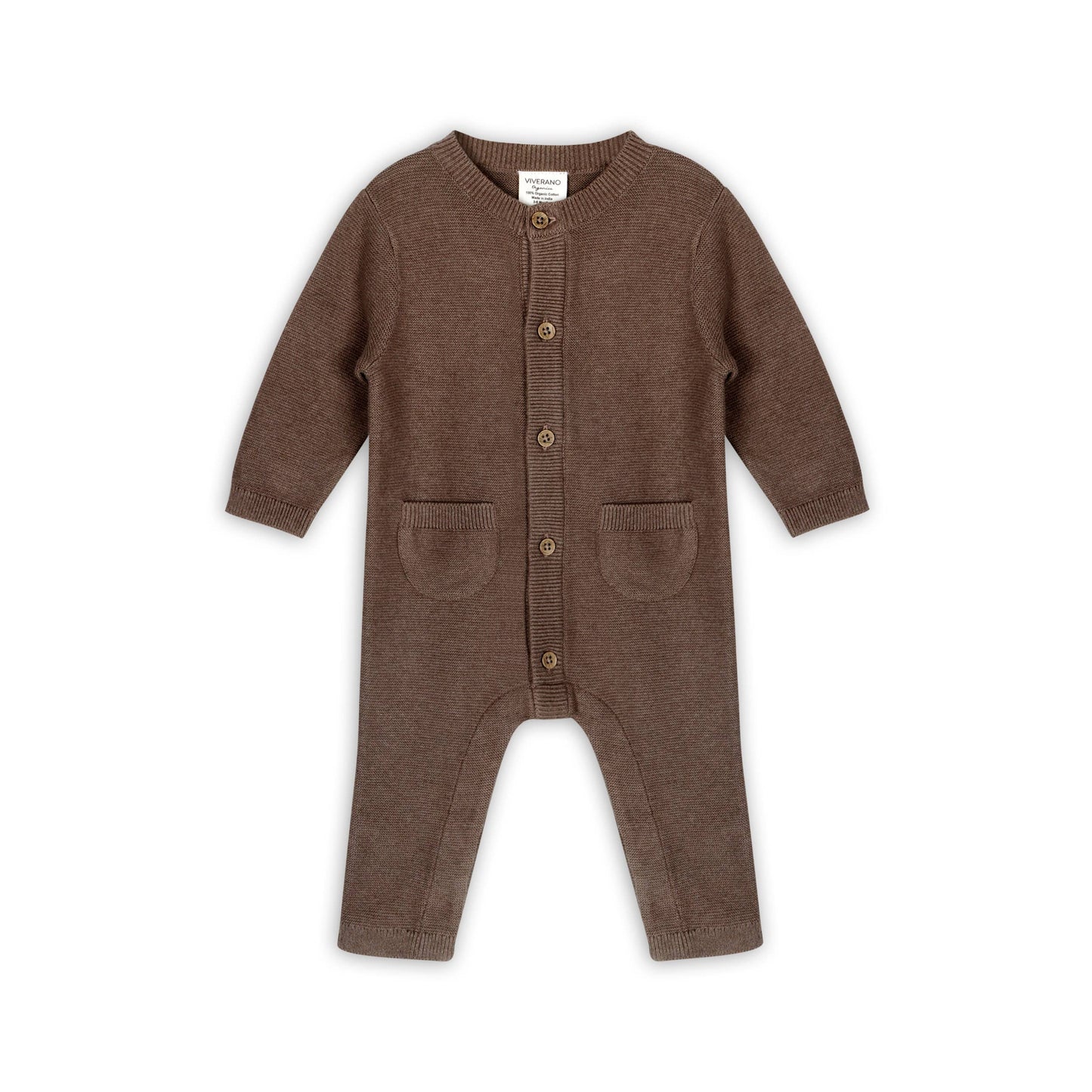 Classic Pocket & Button Chunky Knit Jumpsuit | Viverano Organics