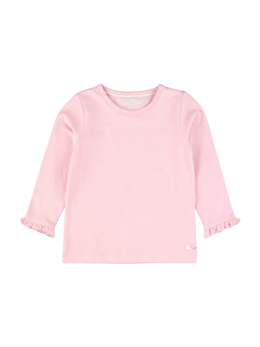 Pink Ruffle Sleeve Top | RuffleButts + RuggedButts
