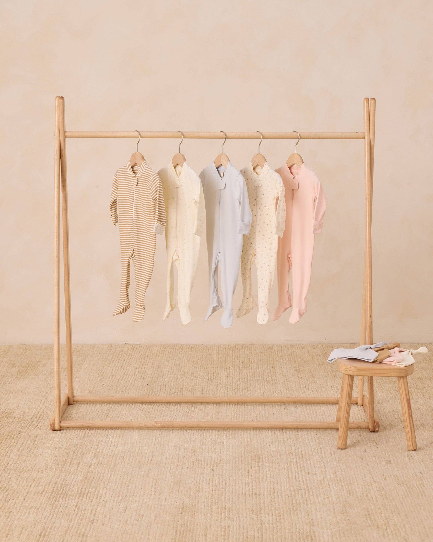 Zip Longsleeve Sleeper Footie - Fog | Quincy Mae