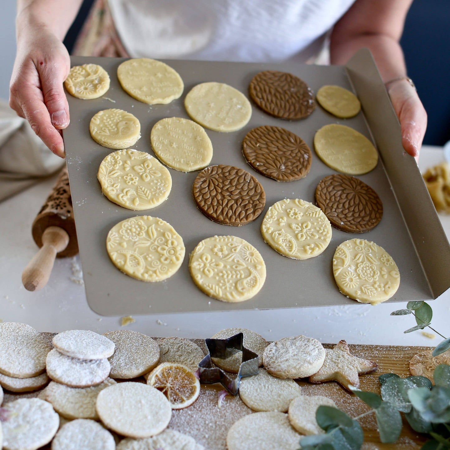 Leaves Two Embossing Rolling Pin | Boon Homeware