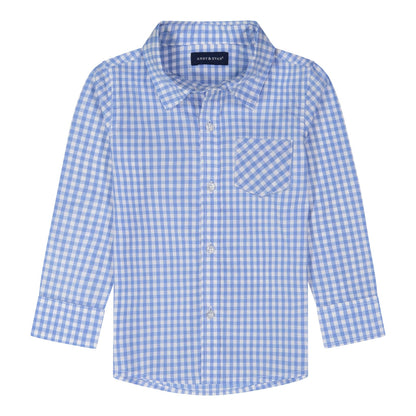Blue Check Oxford | Andy & Evan