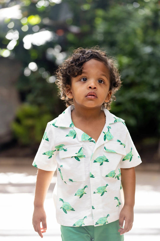 Sea Turtles Camp Shirt | Monica + Andy