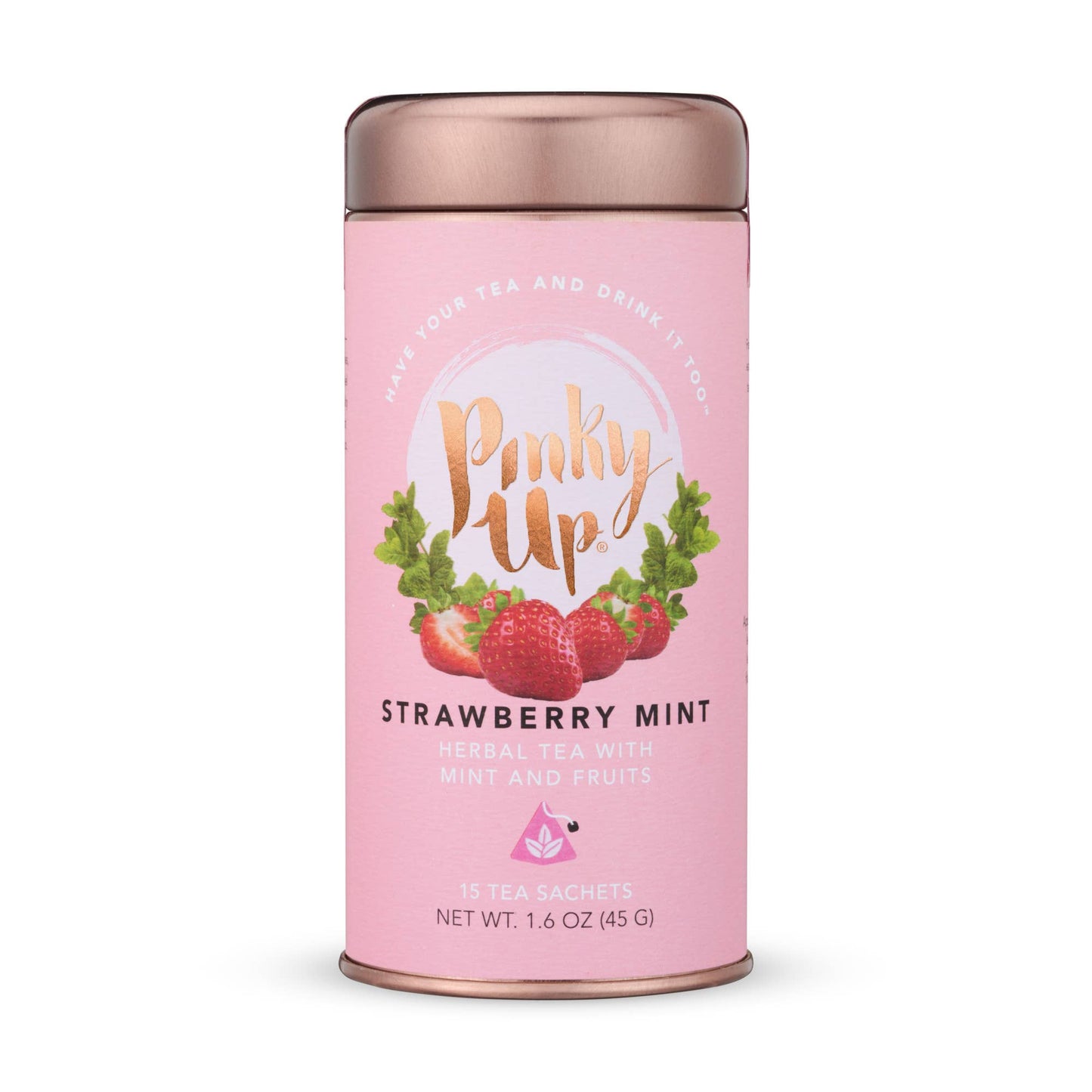 Strawberry Mint Herbal Tea Sachets | Pinky Up