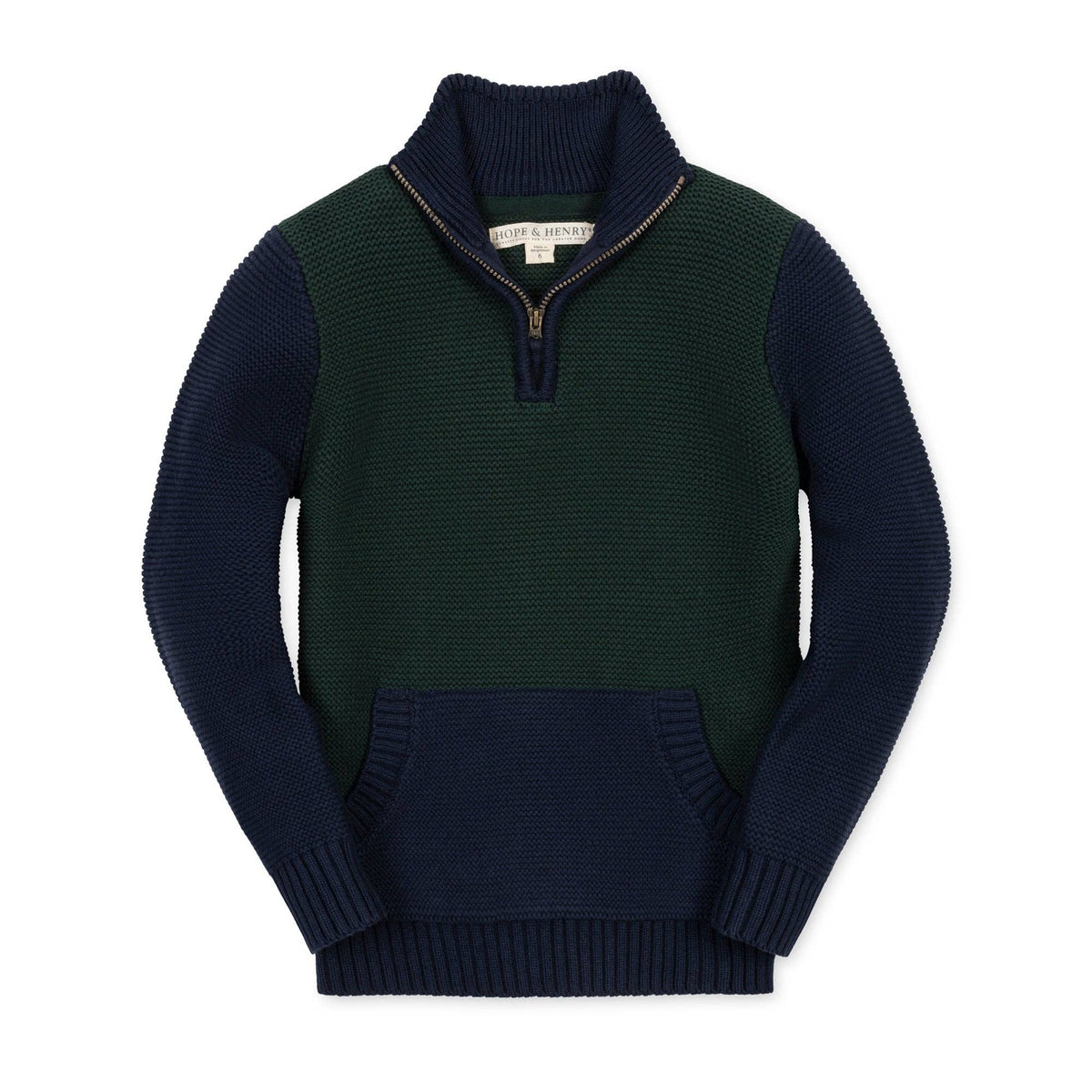 Organic Half Zip Kanga Sweater | Hope & Henry