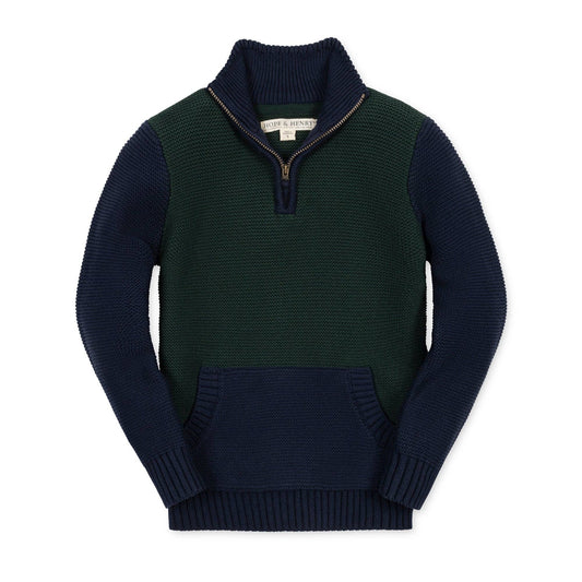 Organic Half Zip Kanga Sweater | Hope & Henry