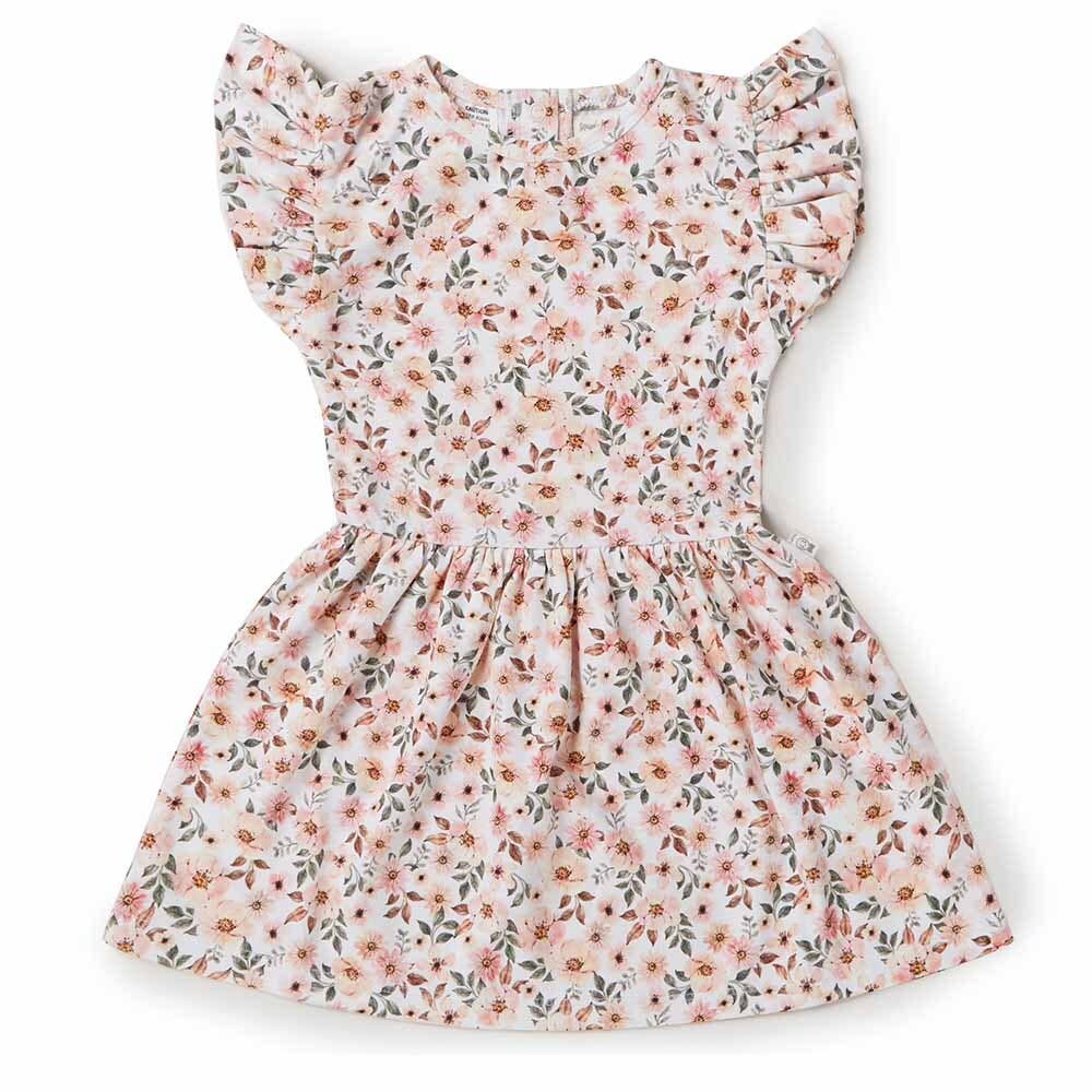 Spring Floral Organic Dress | Snuggle Hunny